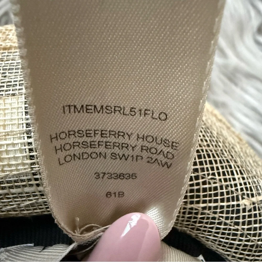 BURBERRY Houseferry Check Straw Fedora Hat London Size M